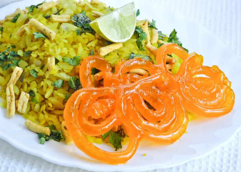poha jalebi - Authentic Indian recipes by Hungry Desi